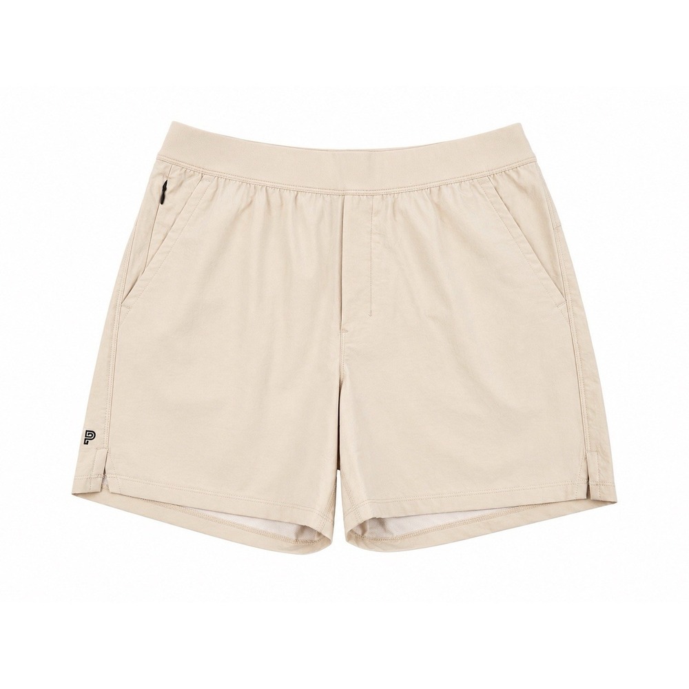 Public Rec Shorts 34 Khaki Activewear Performance Athleisure Travel Drawstring
